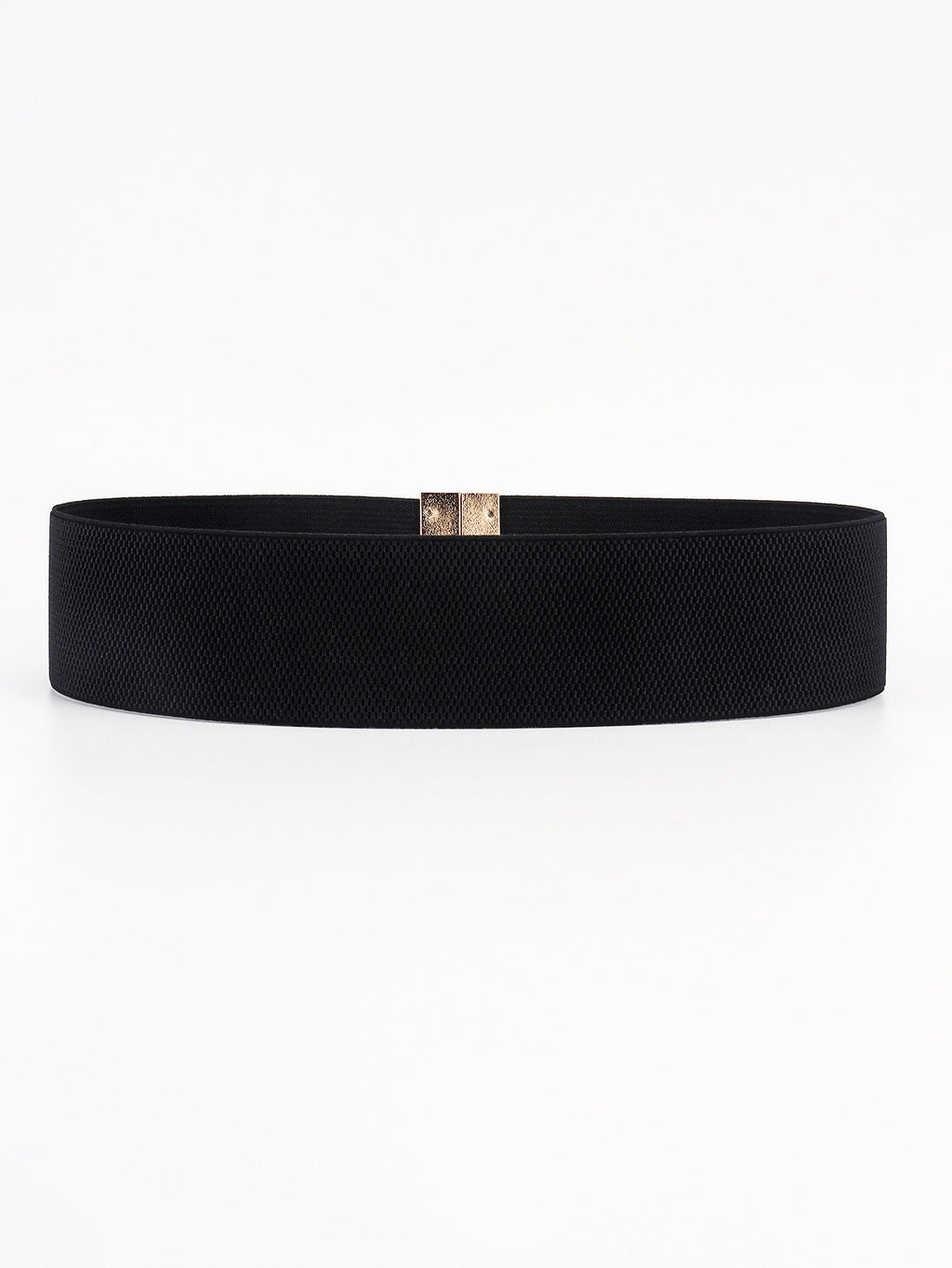 Alloy Buckle Elastic Belt - Stretch Waist Belt Women