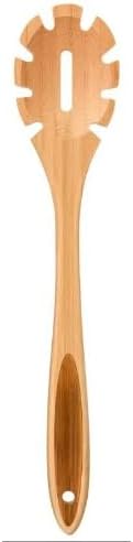 LorisArm 12.5" Bamboo Spaghetti Server Spoon, Wooden Pasta Fork Spoons Wood