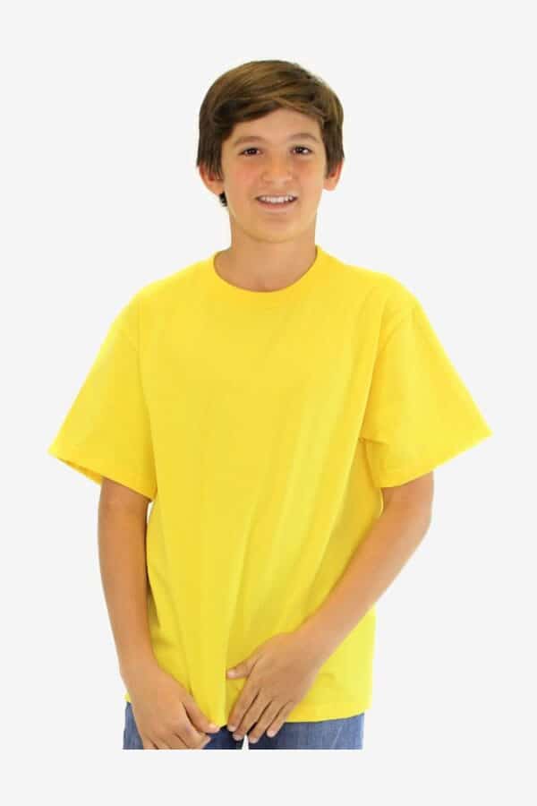 Youth Crew Neck Short Sleeve T-Shirt Soft Cotton Blend Tee - Image 17