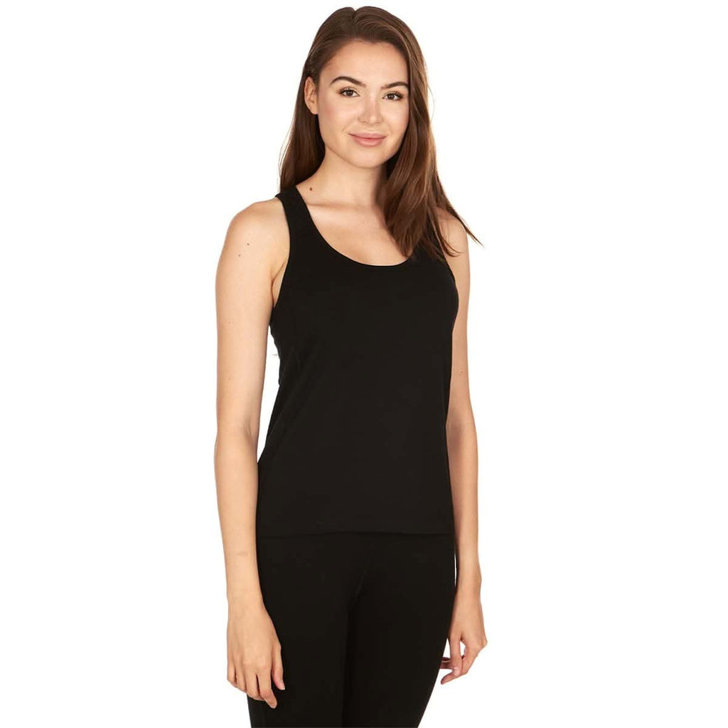 Women's Microweight Wool Racerback Tank Top - Fitted Athletic Knit