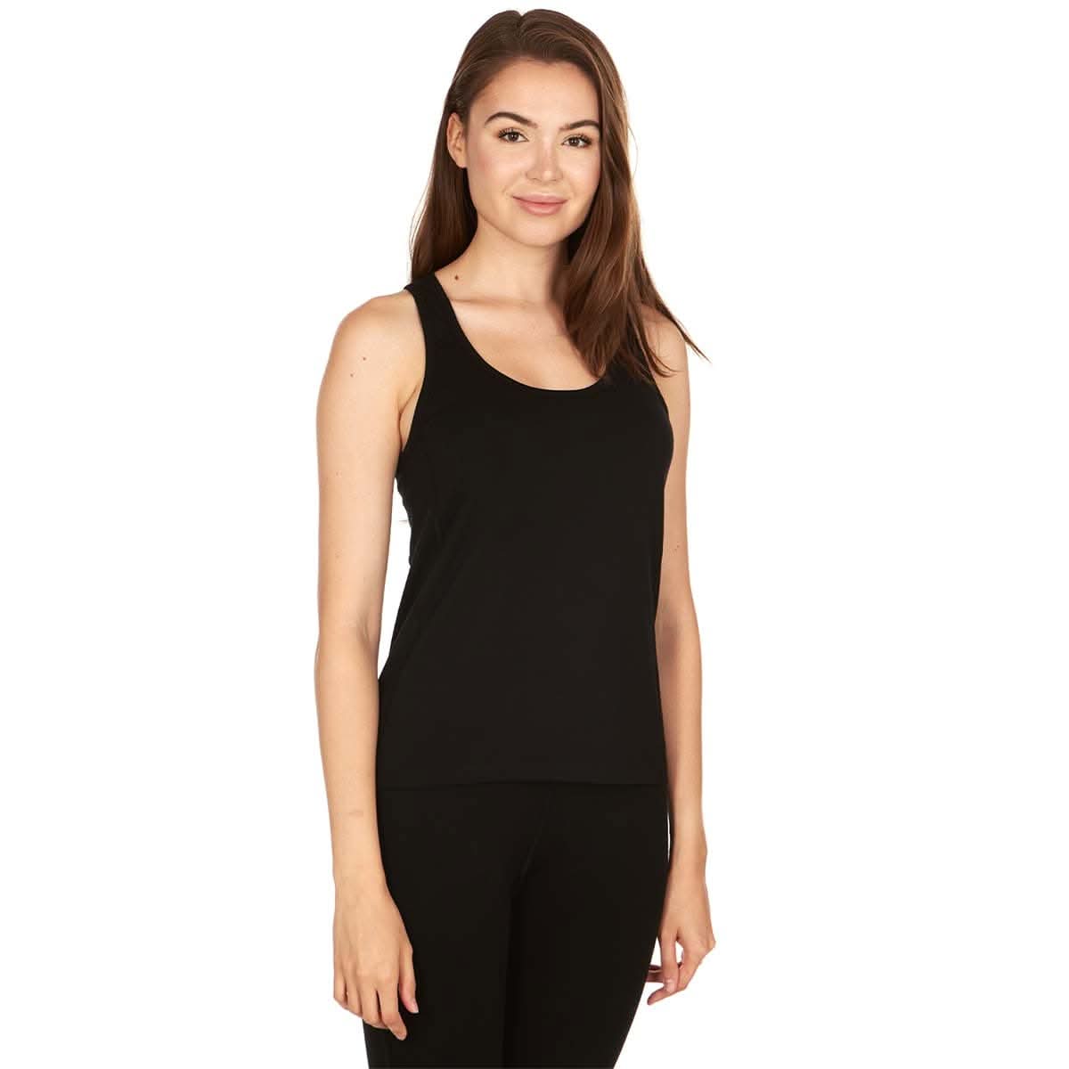 Women's Microweight Wool Racerback Tank Top - Fitted Athletic Knit