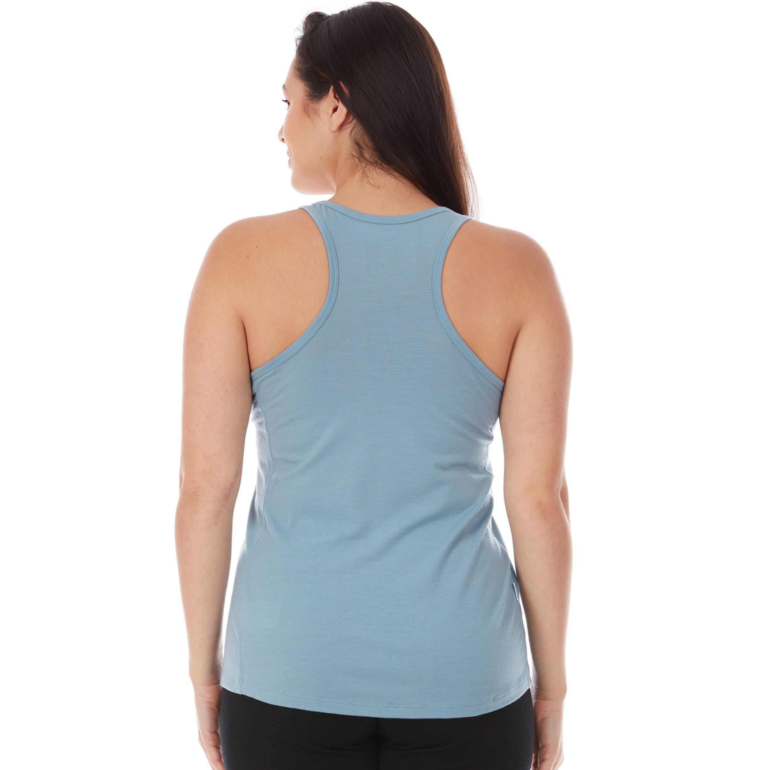 Women's Microweight Wool Racerback Tank Top - Fitted Athletic Knit
