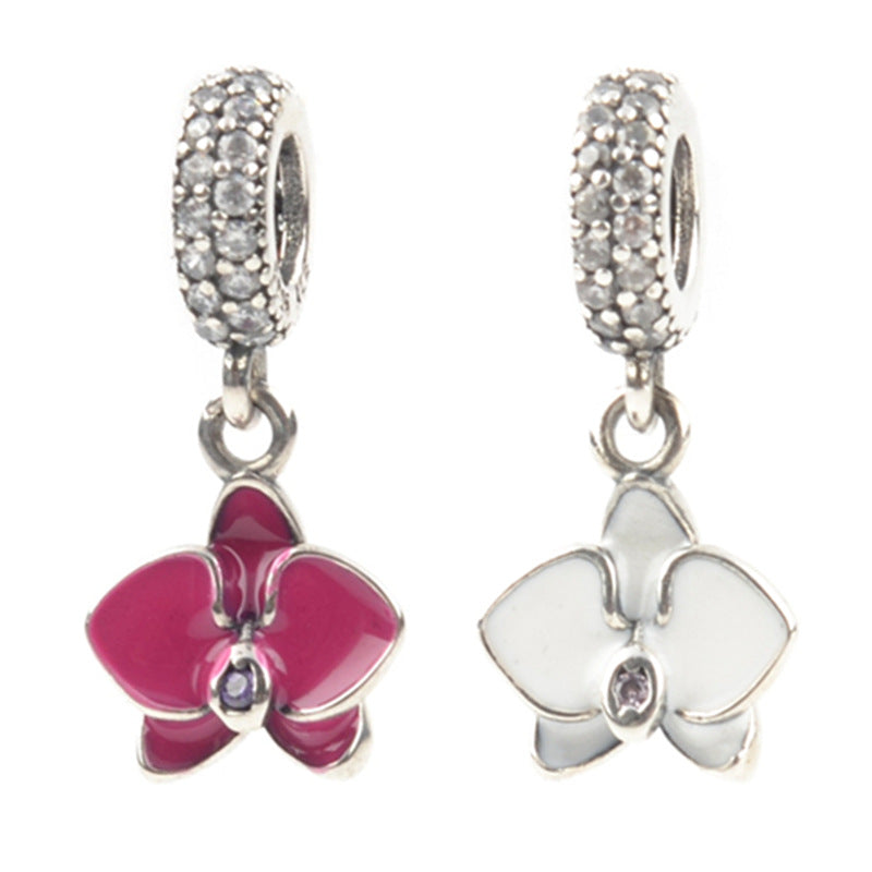 Orchid Pendant Large Hole Bracelet