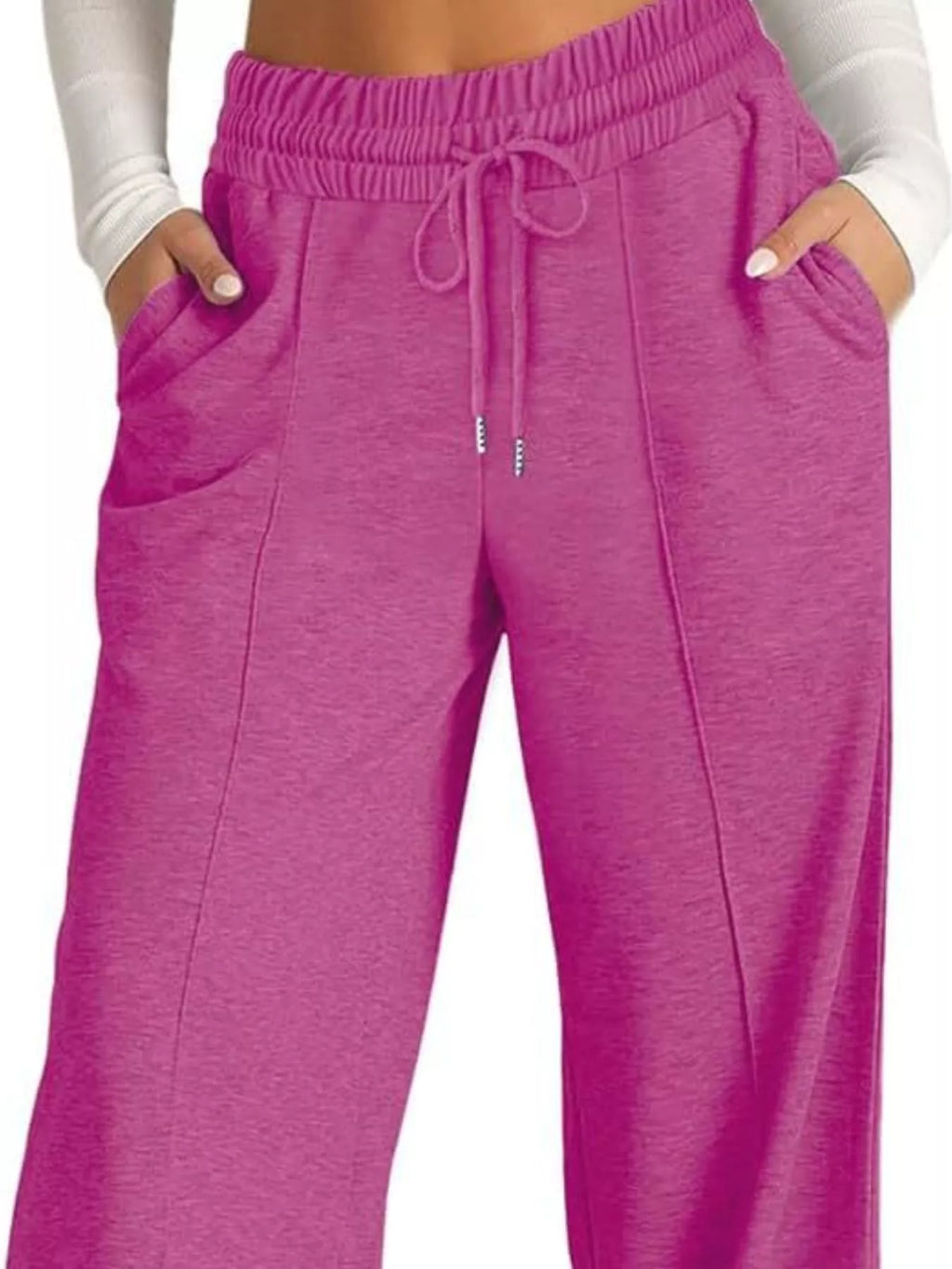 Women's Wide Leg Drawstring Lounge Pants with Pockets