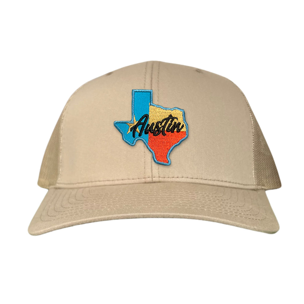 Texas Austin RWB Mesh Snapback Trucker Hat