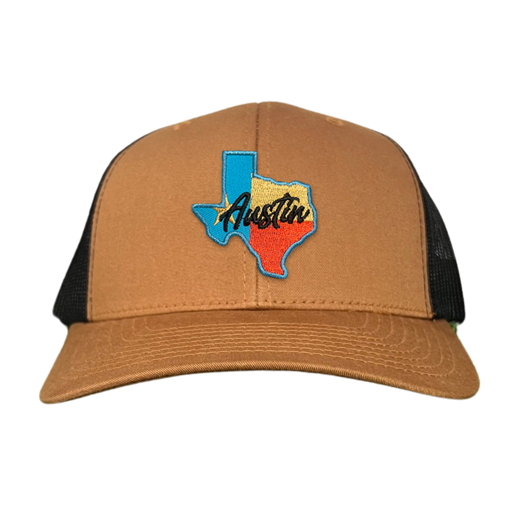 Texas Austin RWB Mesh Snapback Trucker Hat
