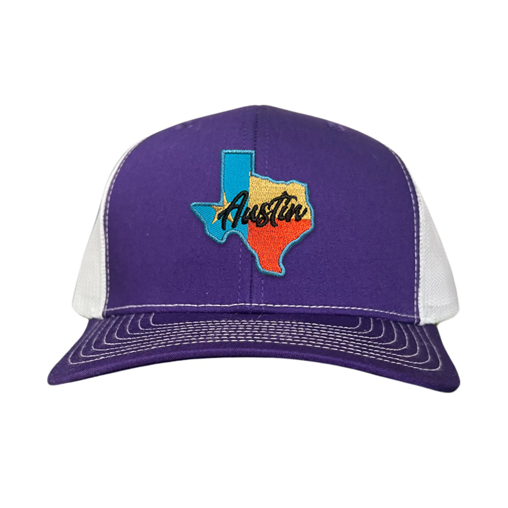 Texas Austin RWB Mesh Snapback Trucker Hat