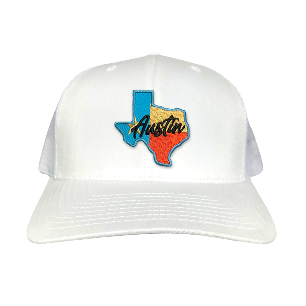 Texas Austin RWB Mesh Snapback Trucker Hat