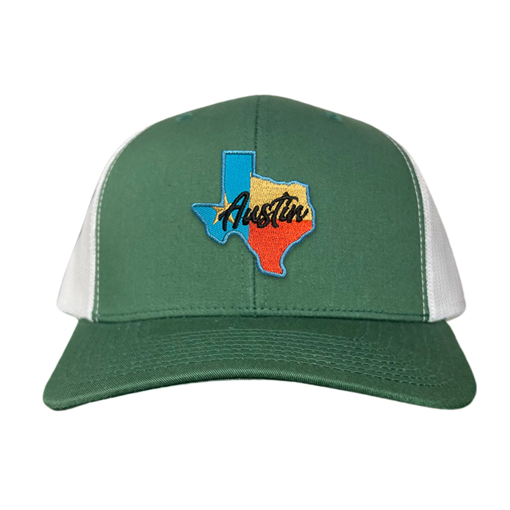 Texas Austin RWB Mesh Snapback Trucker Hat