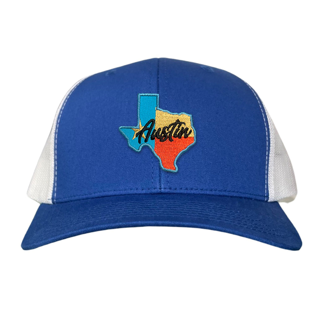 Texas Austin RWB Mesh Snapback Trucker Hat