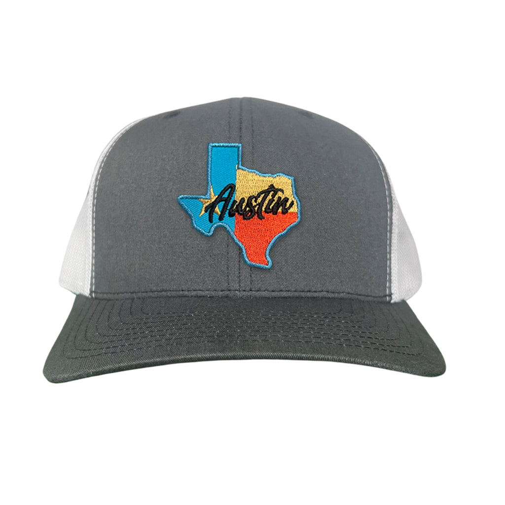 Texas Austin RWB Mesh Snapback Trucker Hat