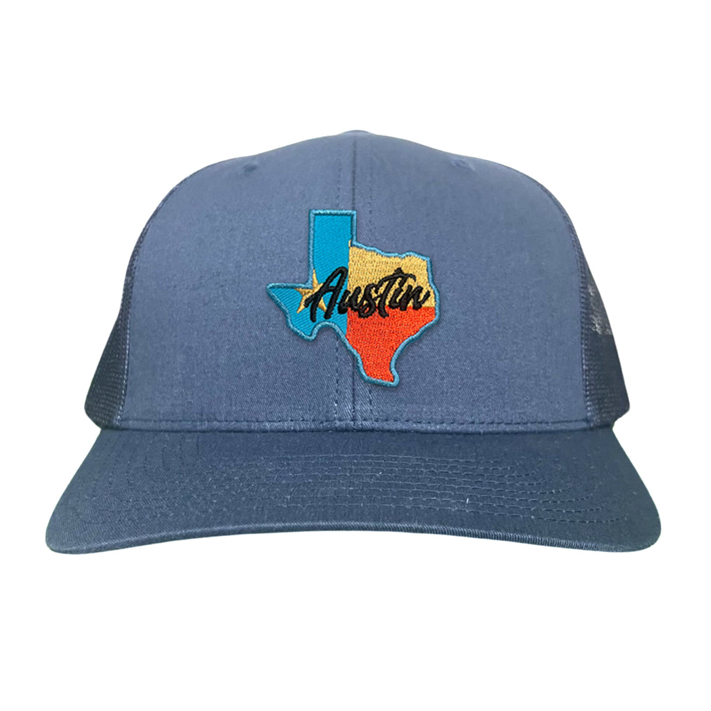 Texas Austin RWB Mesh Snapback Trucker Hat