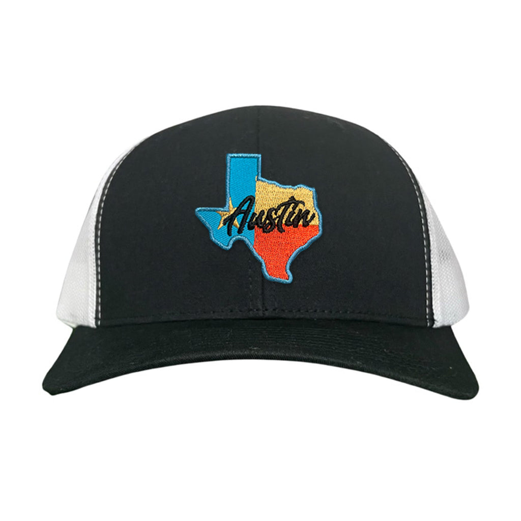 Texas Austin RWB Mesh Snapback Trucker Hat