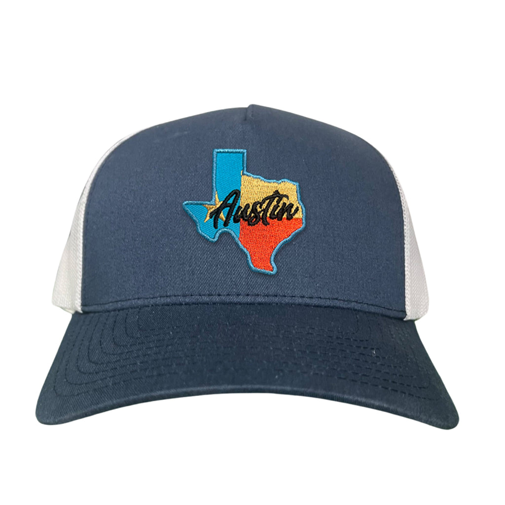 Texas Austin RWB Mesh Snapback Trucker Hat