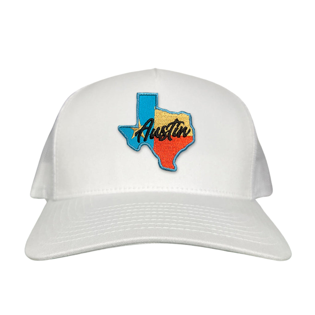 Texas Austin RWB Mesh Snapback Trucker Hat