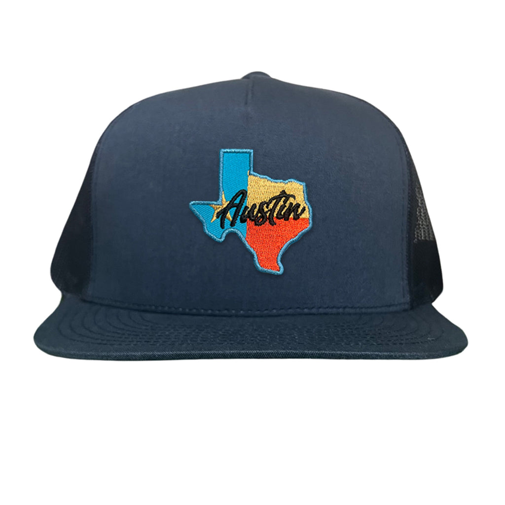 Texas Austin RWB Mesh Snapback Trucker Hat