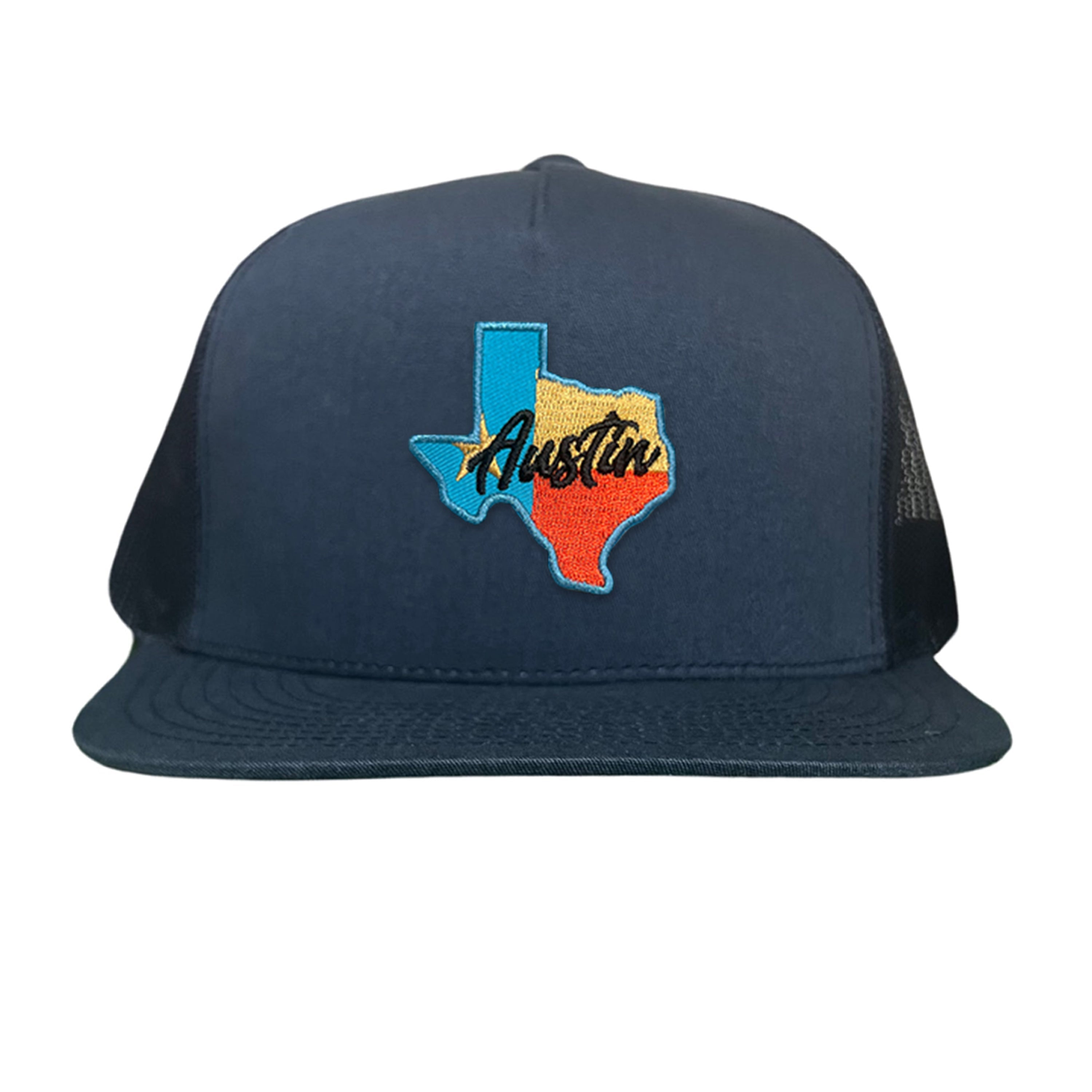 Texas Austin RWB Mesh Snapback Trucker Hat
