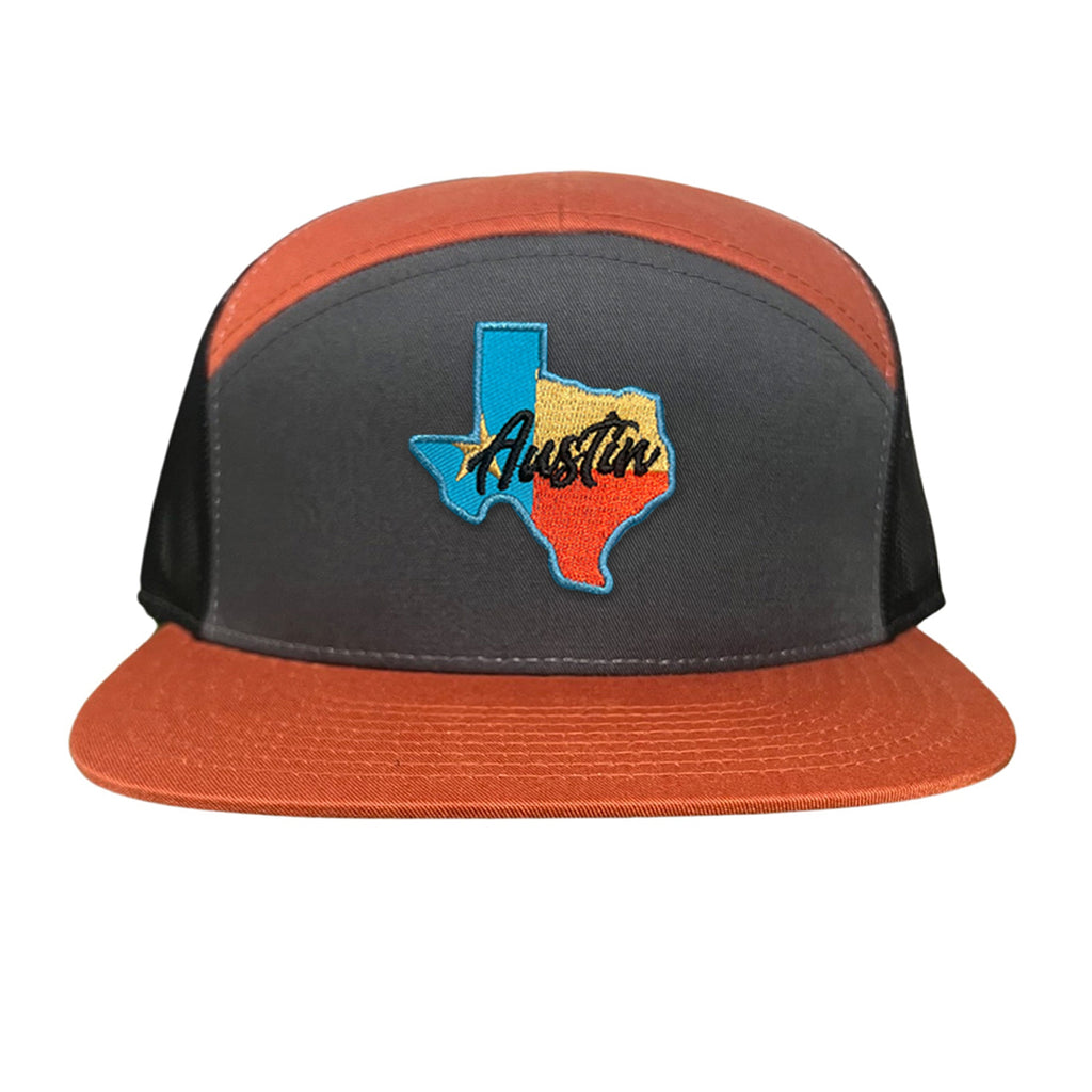 Texas Austin RWB Mesh Snapback Trucker Hat
