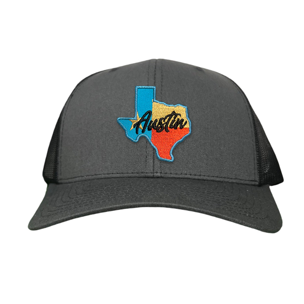Texas Austin RWB Mesh Snapback Trucker Hat