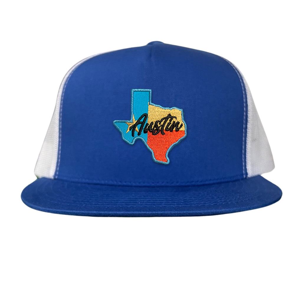 Texas Austin RWB Mesh Snapback Trucker Hat