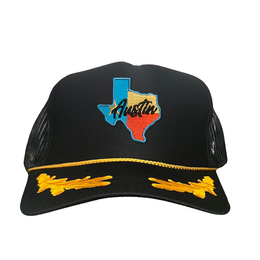 Texas Austin RWB Mesh Snapback Trucker Hat
