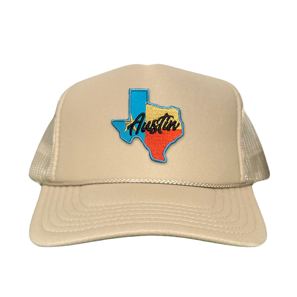 Texas Austin RWB Mesh Snapback Trucker Hat