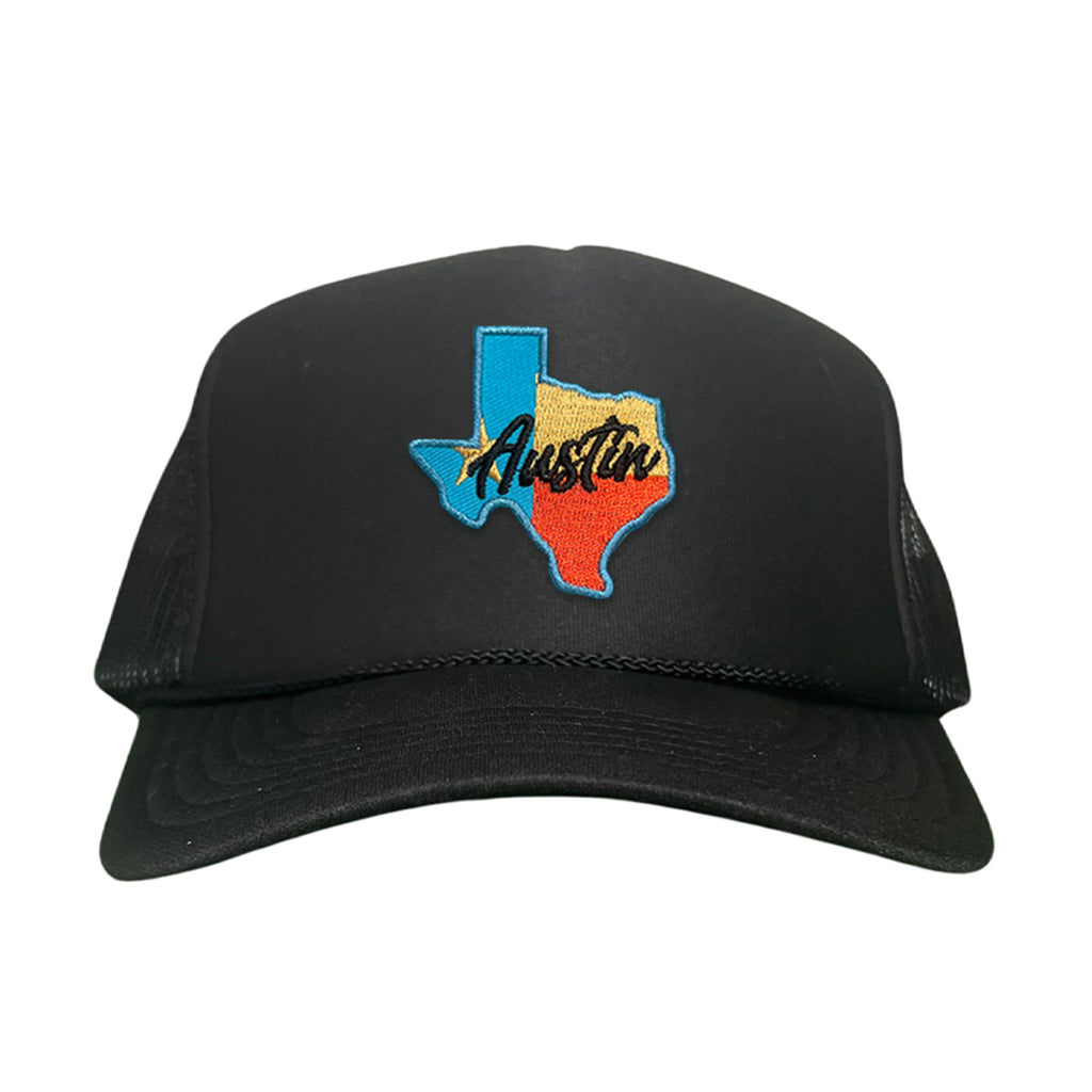 Texas Austin RWB Mesh Snapback Trucker Hat