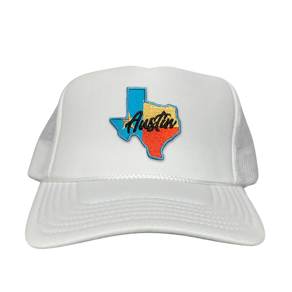 Texas Austin RWB Mesh Snapback Trucker Hat