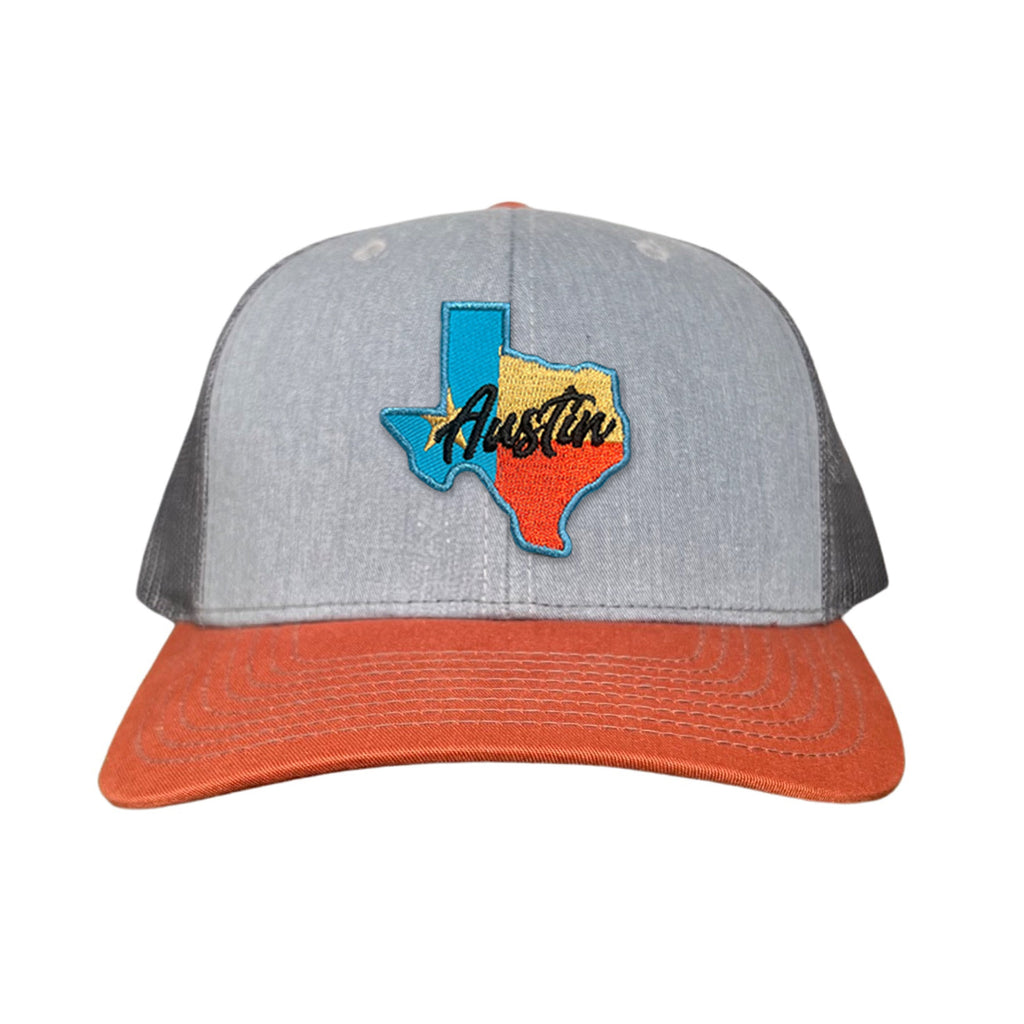 Texas Austin RWB Mesh Snapback Trucker Hat