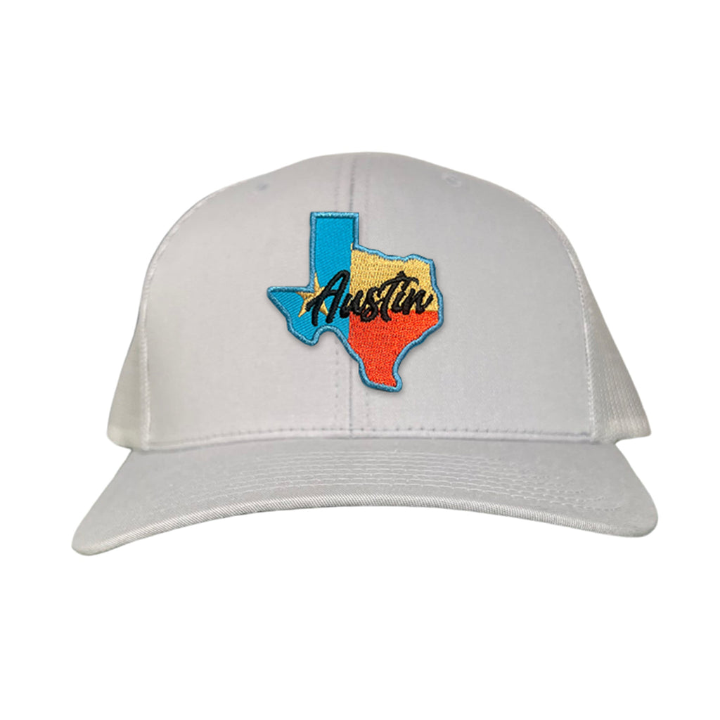 Texas Austin RWB Mesh Snapback Trucker Hat