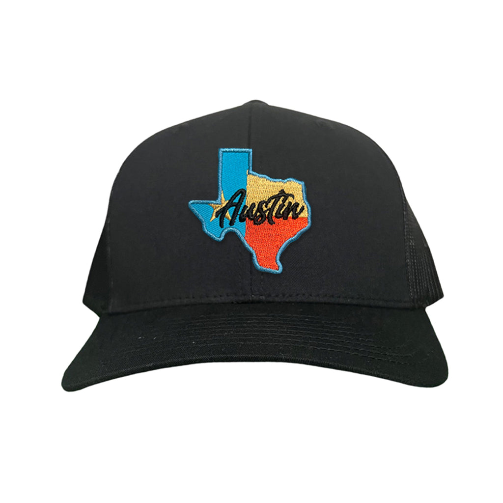 Texas Austin RWB Mesh Snapback Trucker Hat