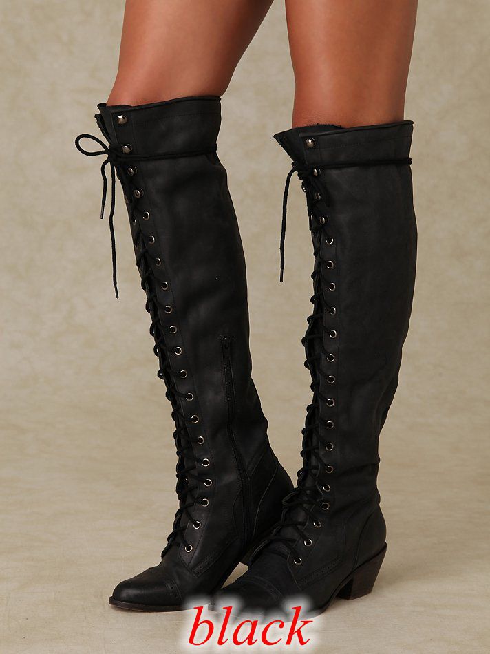 Women's Over-the-Knee Boots – Round Toe Winter