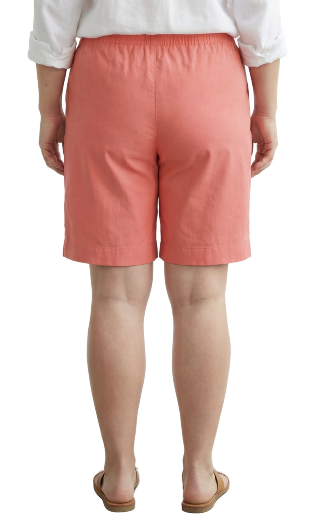Women's Pull-On Denim and Twill Shorts with Elastic Waist