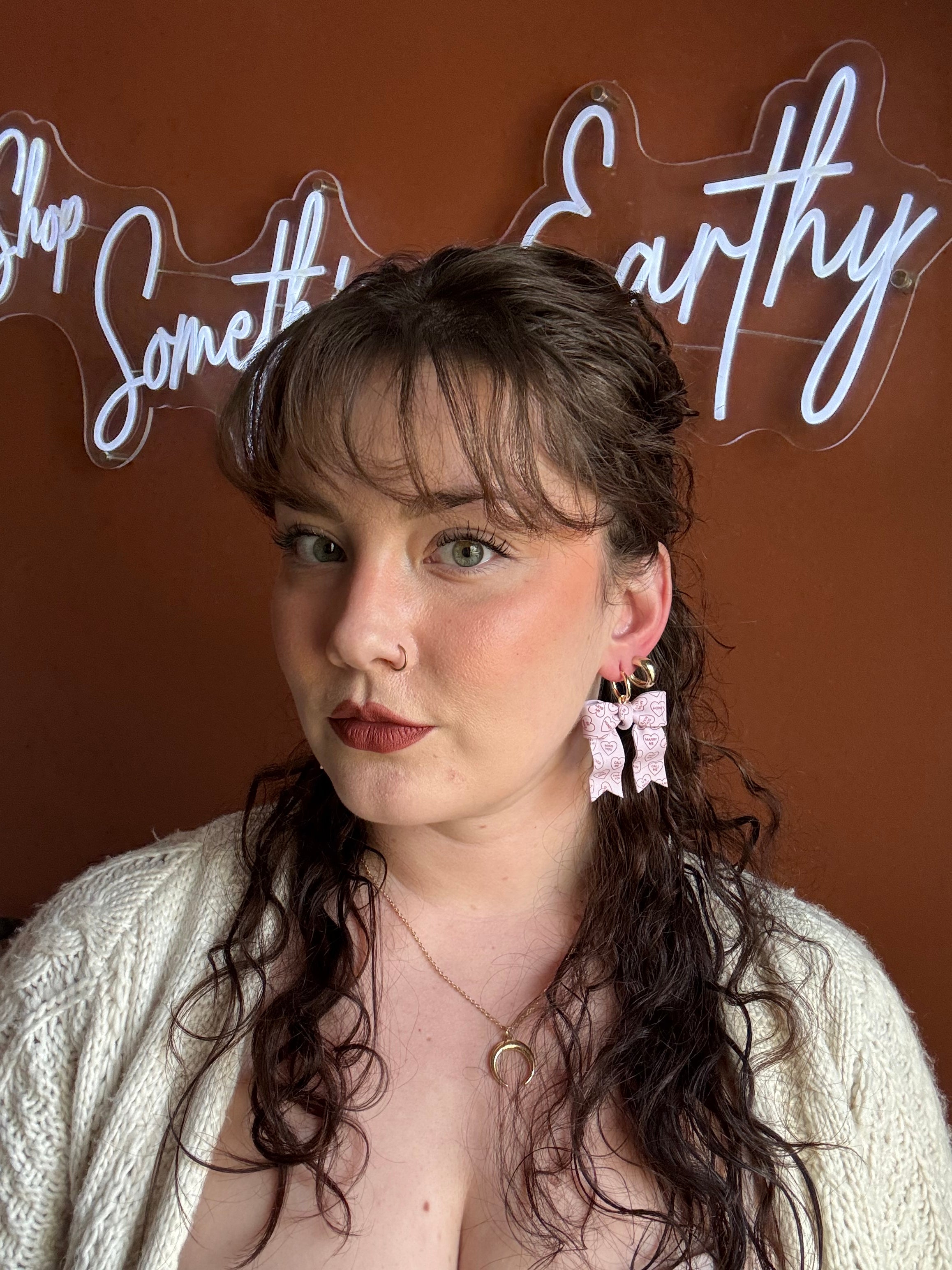 Unique Conversation Heart Earrings - Handmade Jewelry