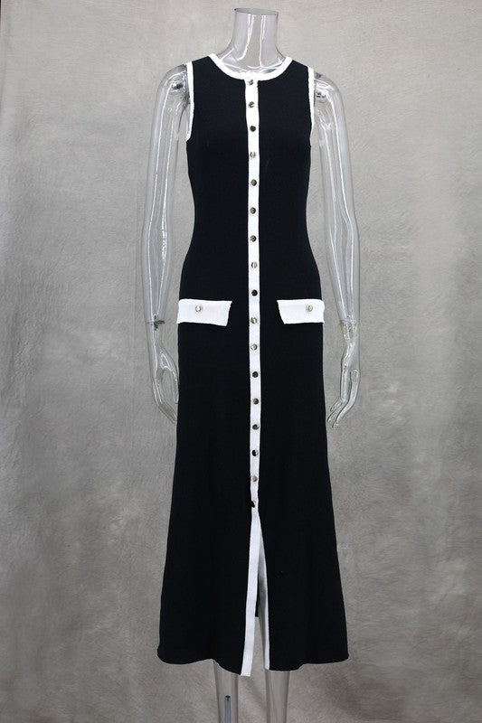 Women's Long Midi Sweater Dress Knitted Silhouette