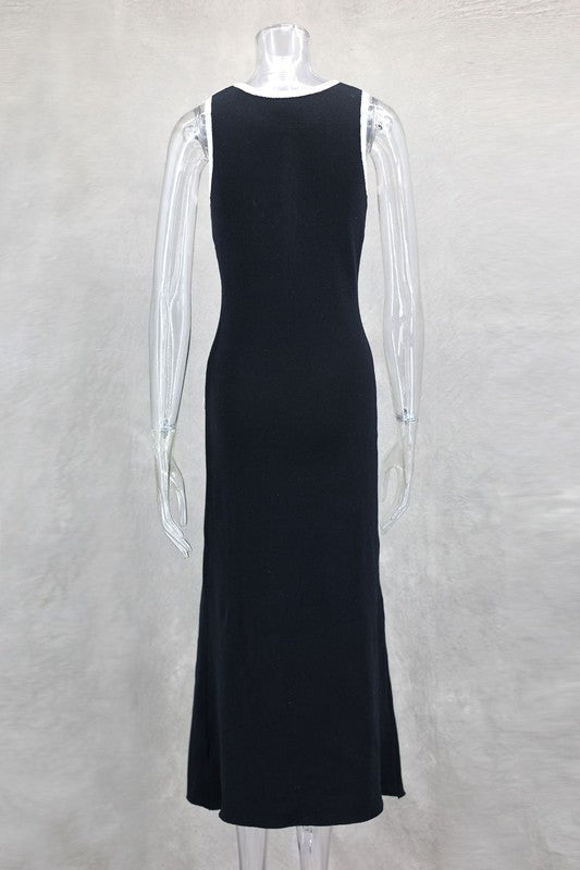 Women's Long Midi Sweater Dress Knitted Silhouette
