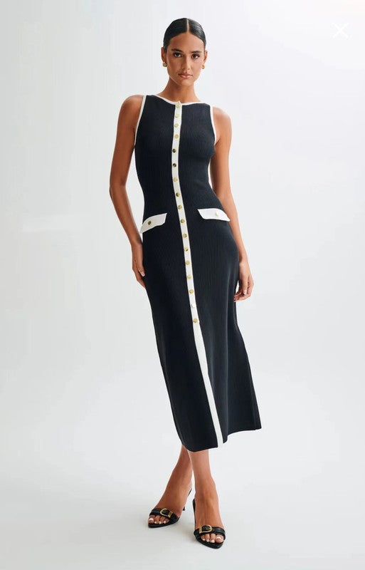 Women's Long Midi Sweater Dress Knitted Silhouette