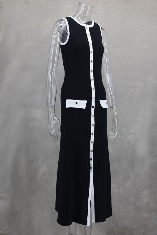 Women's Long Midi Sweater Dress Knitted Silhouette