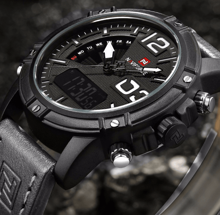 Multifunction Digital Analog Sports Watch with Alarm & Stopwatch