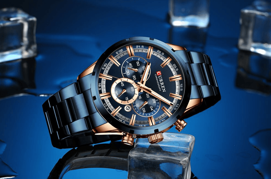 CURREN Men's Waterproof Sport Chronograph Watch with Date Display