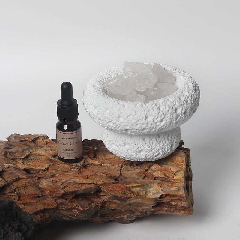 White Moon Stone Diffuser Set with Floral Ocean Fragrance Oil - Image 4