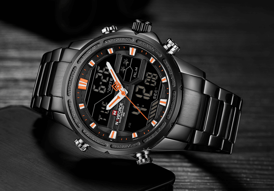 Men's Waterproof Analog Digital Multifunction Business Watch