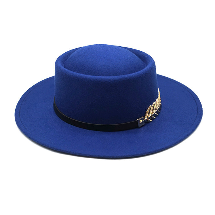 Foldable Short Brim Fedora Hat for Autumn and Winter