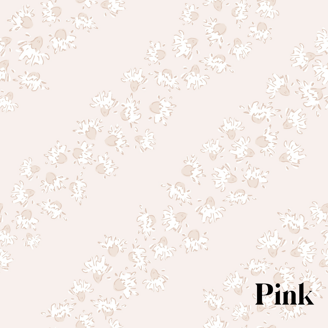 Winnie Floral Wallpaper in Blush-Pink and White