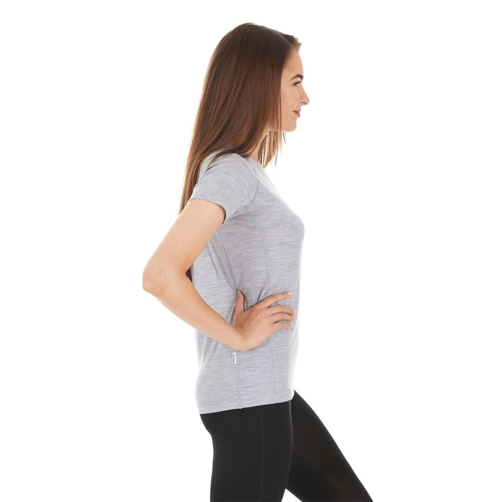 Women's Microweight Wool V-Neck T-Shirt – Breathable Athletic Top