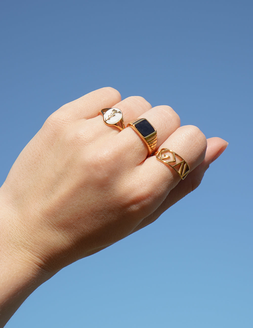 Wildflower Signet Ring - Delicate Floral Band Jewelry - Image 8