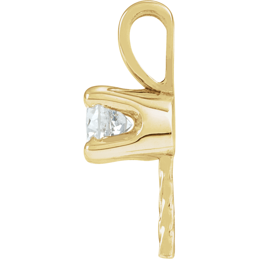 Amélie Pearl and Diamond Pendant 1/6 CT in Gold and White