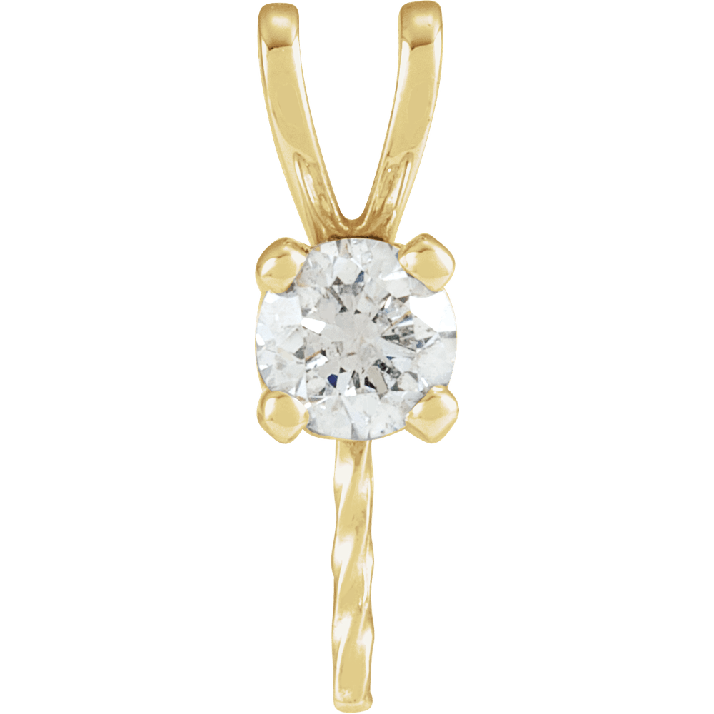 Amélie Pearl and Diamond Pendant 1/6 CT in Gold and White