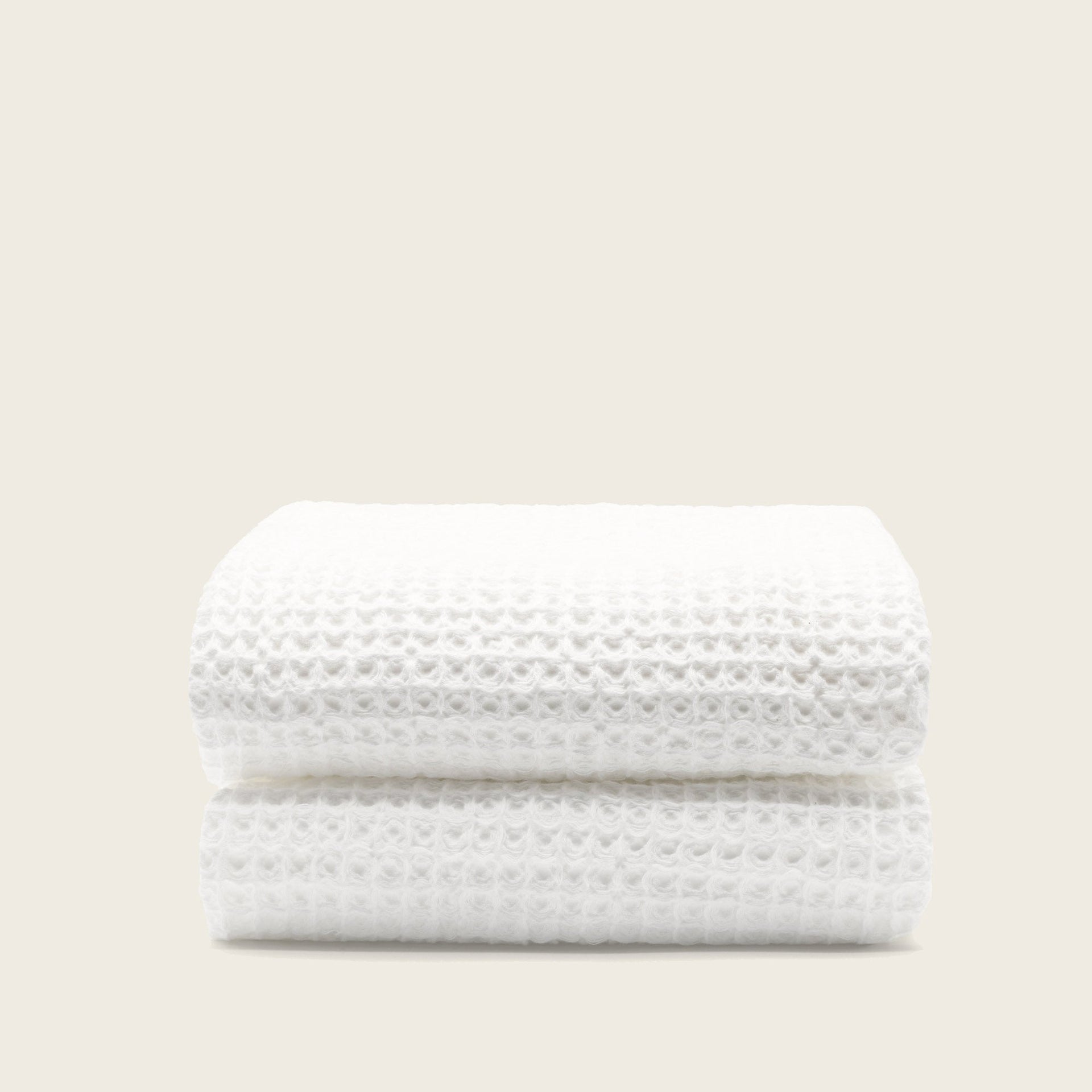 Sedona White Cotton Waffle Weave Bath Towel - Image 15