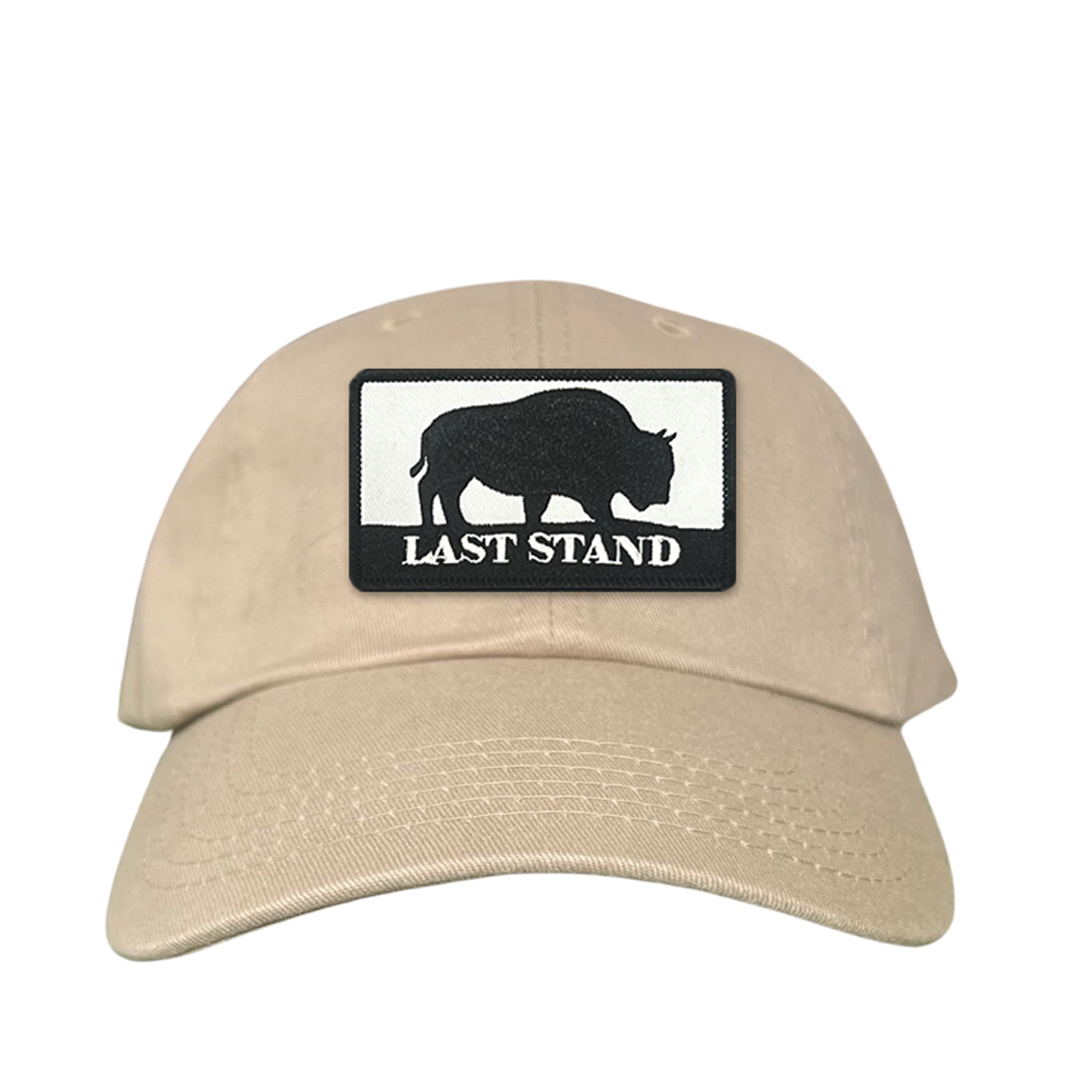 Last Stand Original Bison Logo Mesh Snapback Cap - Black and White